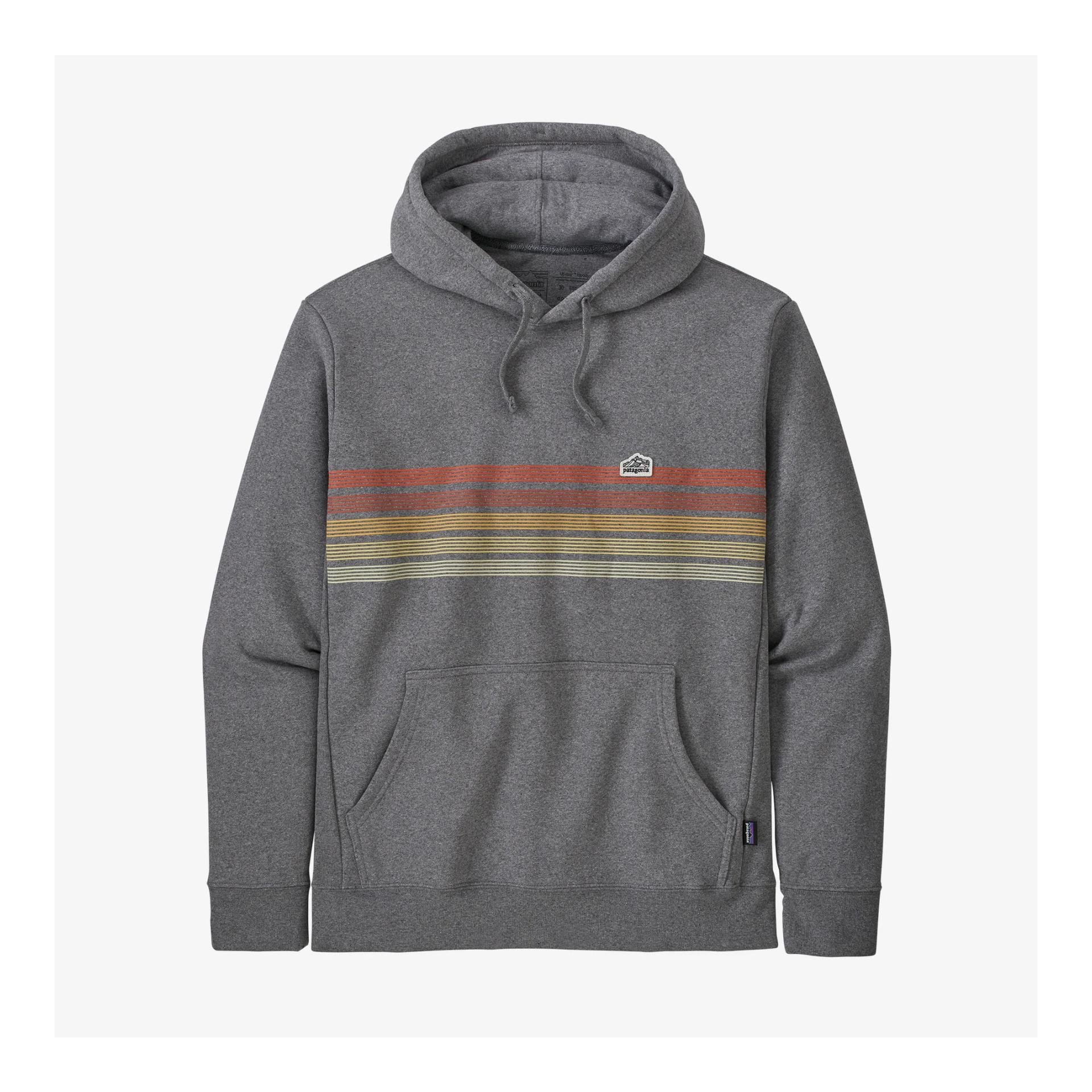 Patagonia Men's Line Logo Ridge Stripe Uprisal - Hoody - Gravel Heather -