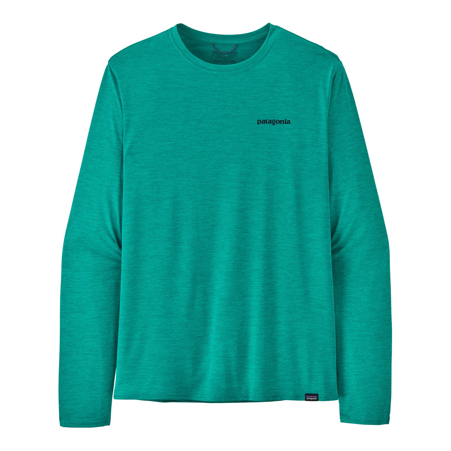 Patagonia M's L/S Cap Cool Daily Graphic Shirt - Sunshirt - Fitz Roy Trout: Subtidal Blue X-Dye -