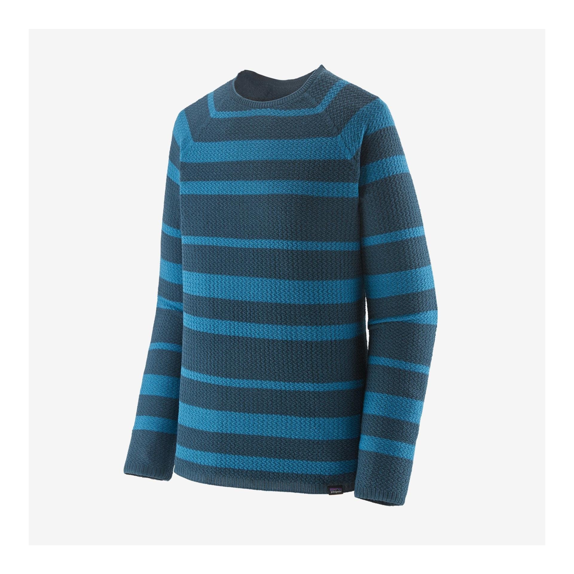 Patagonia M's Cap Air Crew - Funktionsunterwäsche - Peninsula Stripe: Wavy Blue -