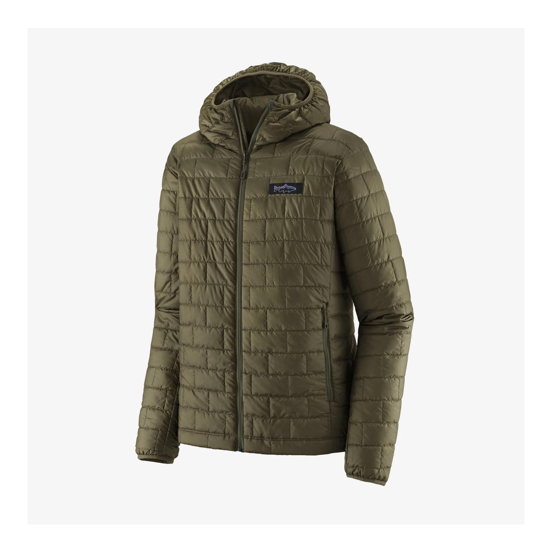 Patagonia M's Nano Puff Fitz Roy Trout Hoody - Jacke - Basin Green -
