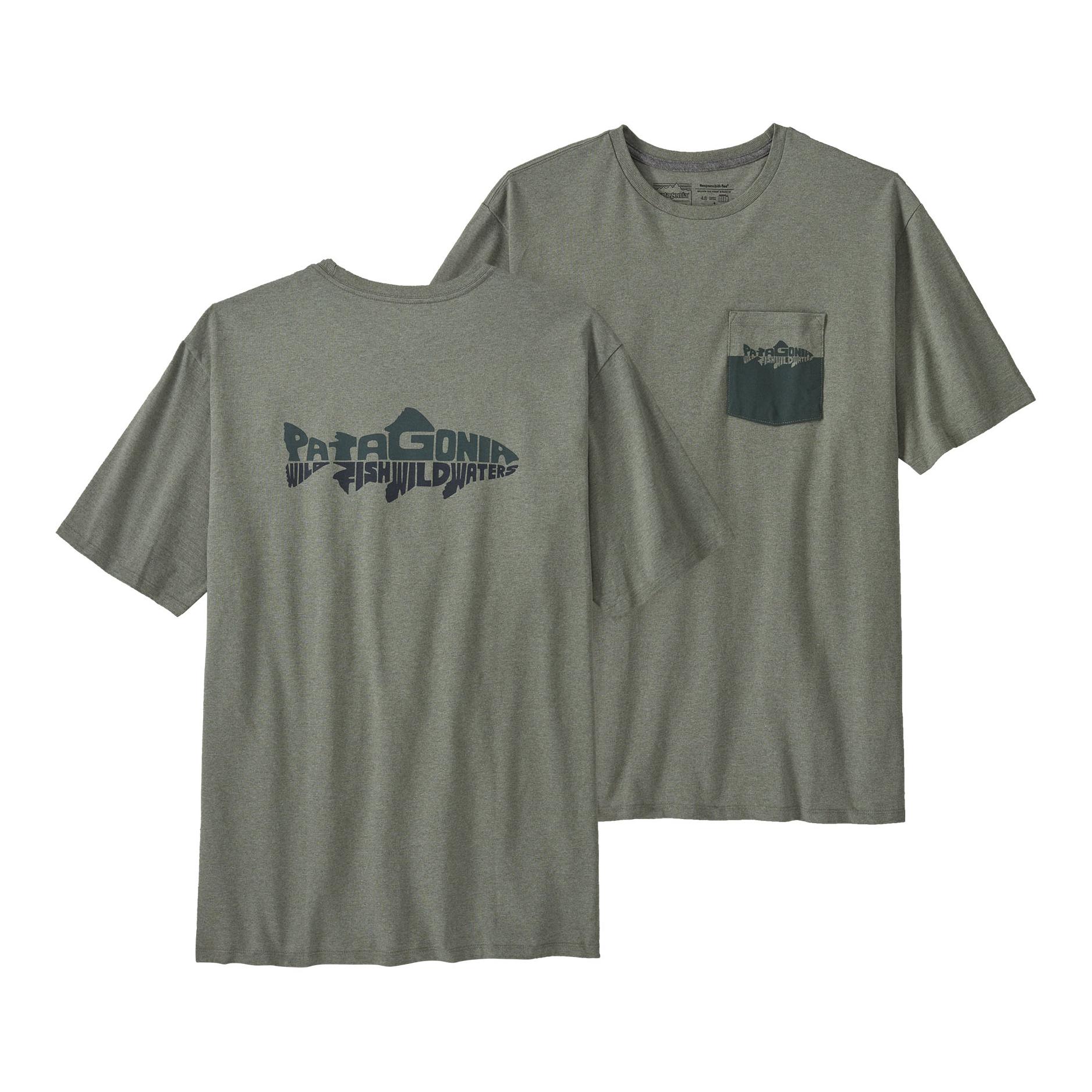 Patagonia M's Wild Waterline Pocket Responsibili-Tee - T-shirt - Sleet Green -