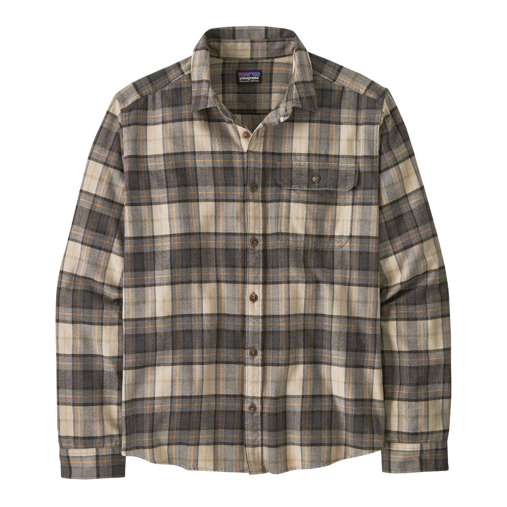 Patagonia M's Long-Sleeved Lightweight Fjord Flannel Shirt - Hemd - Spotter: Forge Grey -