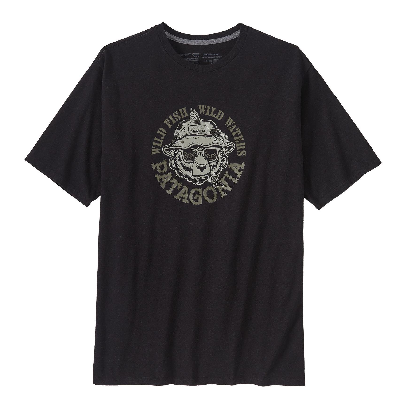 Patagonia M's Take a Stand Responsibili-Tee - T-Shirt - Wild Grizz: Ink Black -