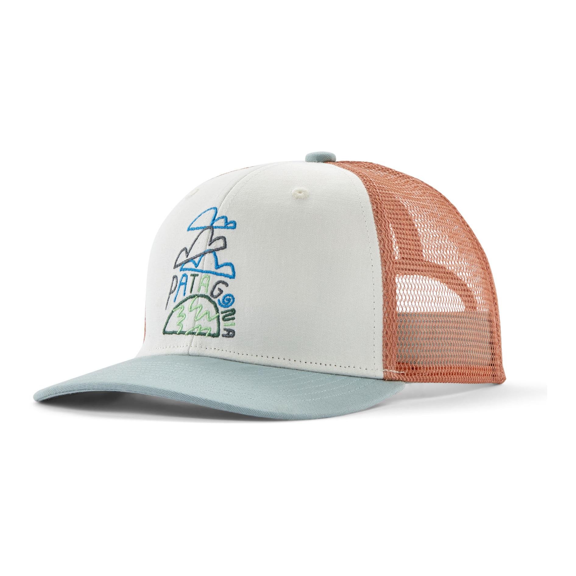 Patagonia Kid's Trucker Hat - Cap - Clouds & Earth: Birch White -