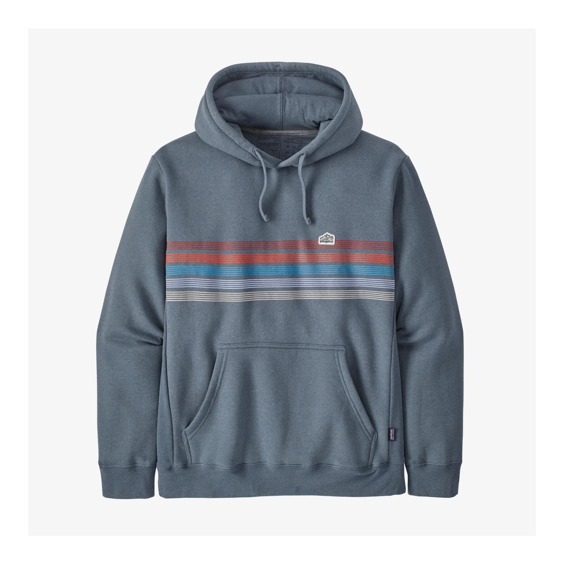 Patagonia Men's Line Logo Ridge Stripe Uprisal - Hoody - Plume Grey -