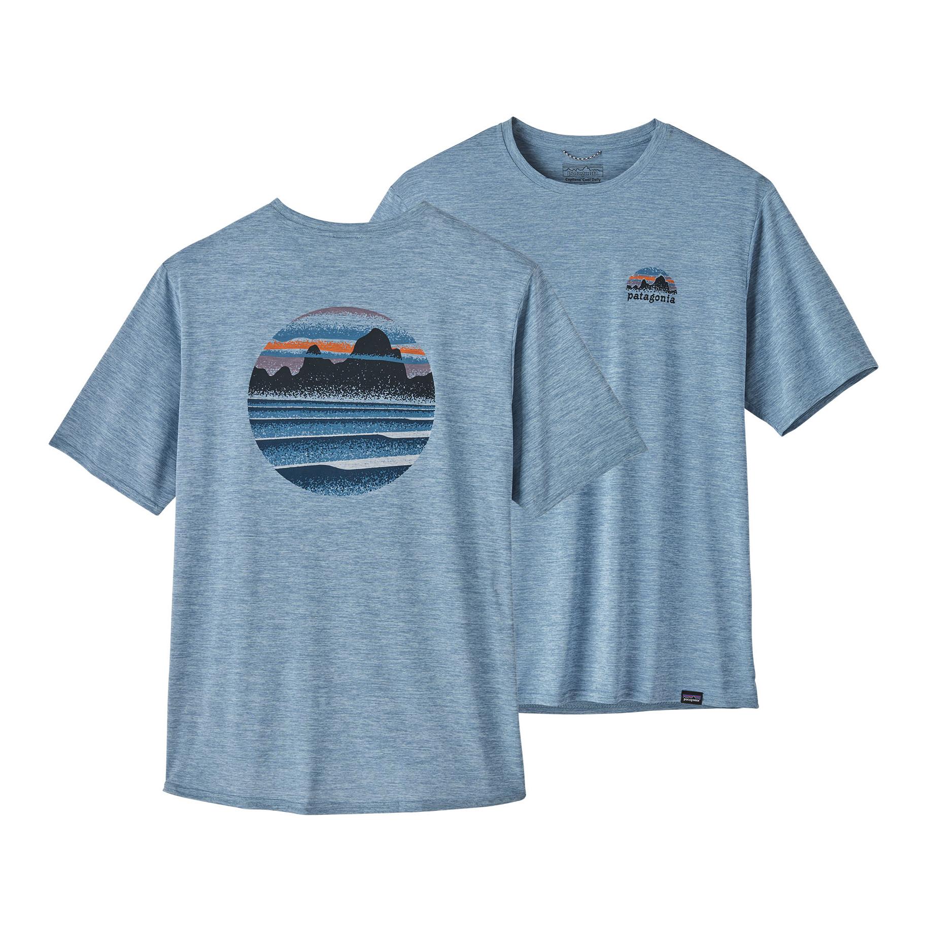 Patagonia M's Capilene Cool Daily Graphic Shirt - T-Shirt - Steam Blue X-Dye -