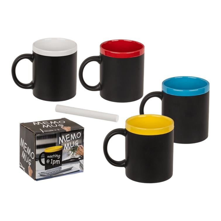 JoyLine Tasse mit Kreide zum Beschriften - Multicolor -