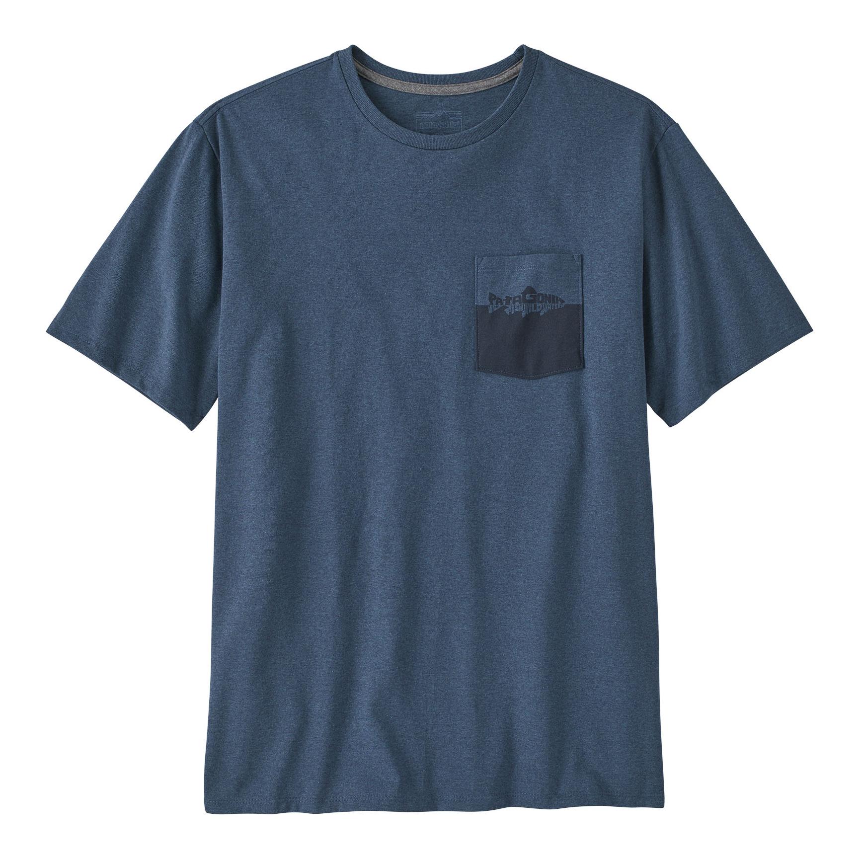 Patagonia M's Wild Waterline Pocket Responsibili-Tee - T-shirt - Utility Blue -