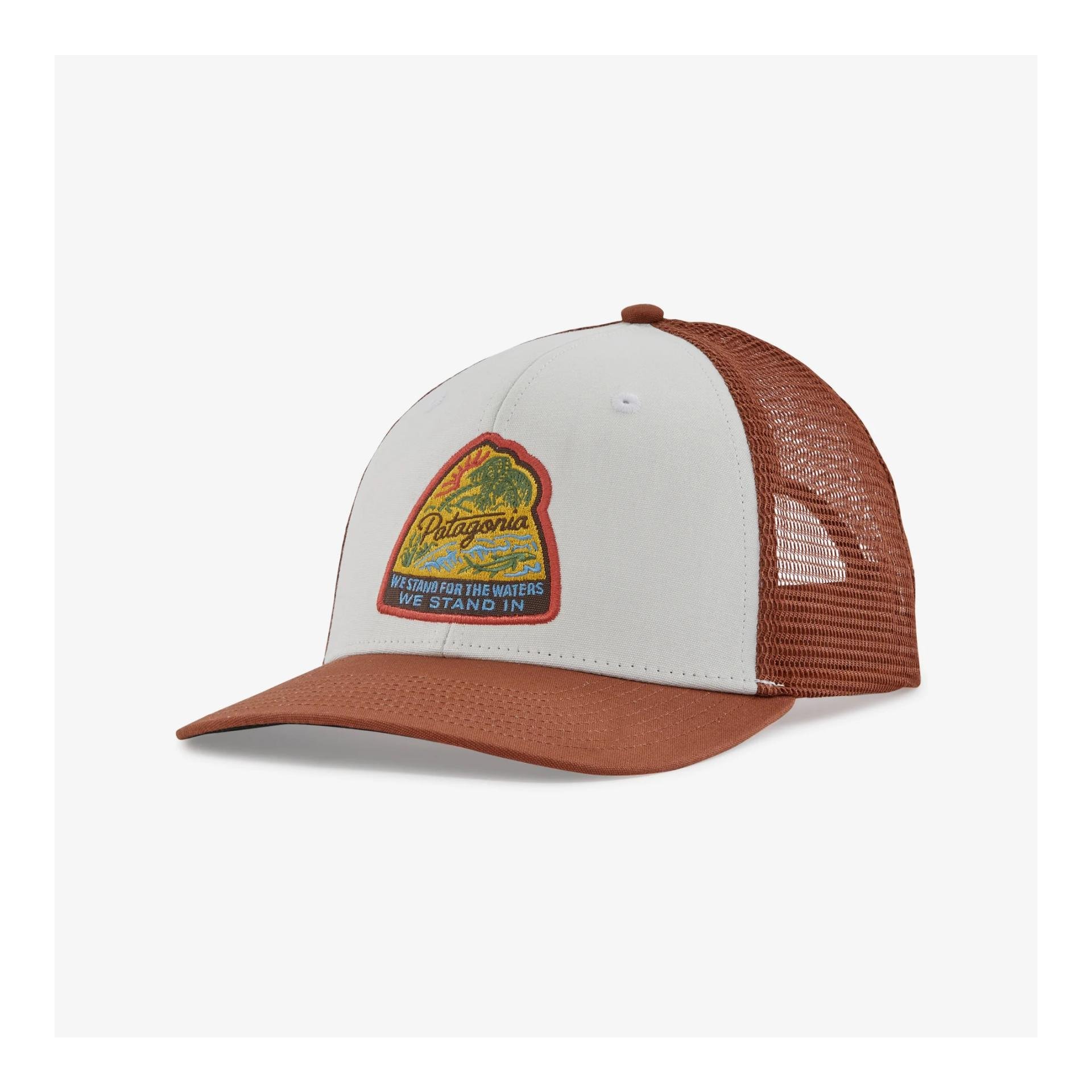Patagonia Take a Stand Trucker Hat - Cap - Bayou Badge White -