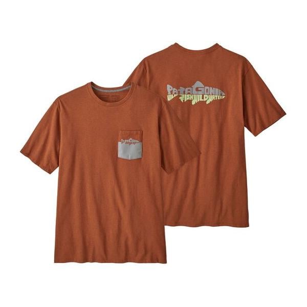 Patagonia M's Wild Waterline Pocket Responsibili-Tee - T-shirt - Fertile Brown -
