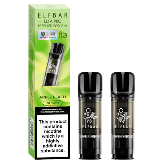 ELFBAR ~ Elfa Pro - 2 x 2ml Pods (20mg) ~ Apple Peach