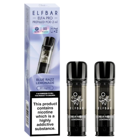 ELFBAR ~ Elfa Pro - 2 x 2ml Pods (20mg) ~ Blue Razz Lemonade