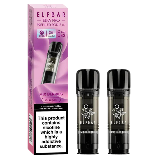 ELFBAR ~ Elfa Pro - 2 x 2ml Pods (20mg) ~ Mix Berries