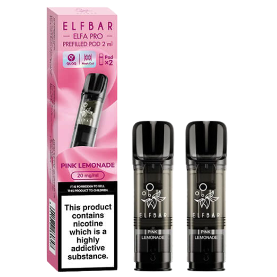ELFBAR ~ Elfa Pro - 2 x 2ml Pods (20mg) ~ Pink Lemonade