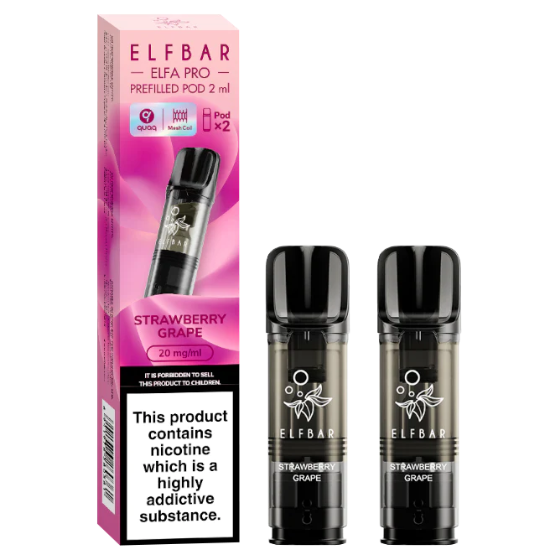 ELFBAR ~ Elfa Pro - 2 x 2ml Pods (20mg) ~ Strawberry Grape