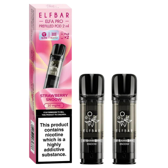 ELFBAR ~ Elfa Pro - 2 x 2ml Pods (20mg) ~ Strawberry Snoow