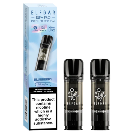 ELFBAR ~ Elfa Pro - 2 x 2ml Pods (20mg) ~ Blueberry