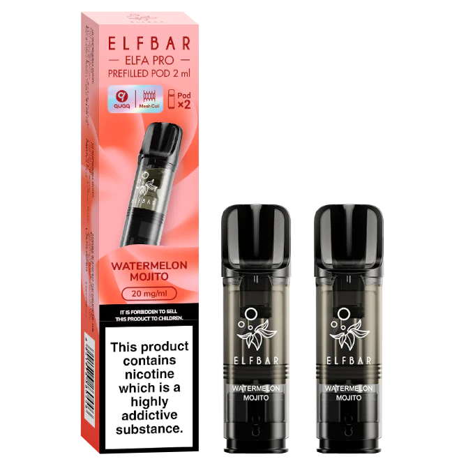 ELFBAR ~ Elfa Pro - 2 x 2ml Pods (20mg) ~ Watermelon Mojito