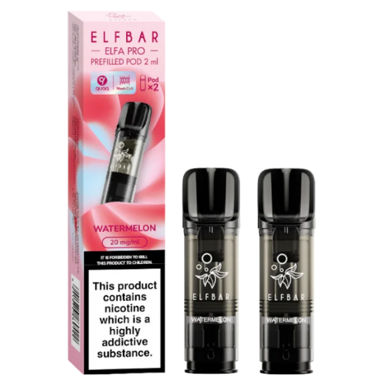 ELFBAR ~ Elfa Pro - 2 x 2ml Pods (20mg) ~ Watermelon