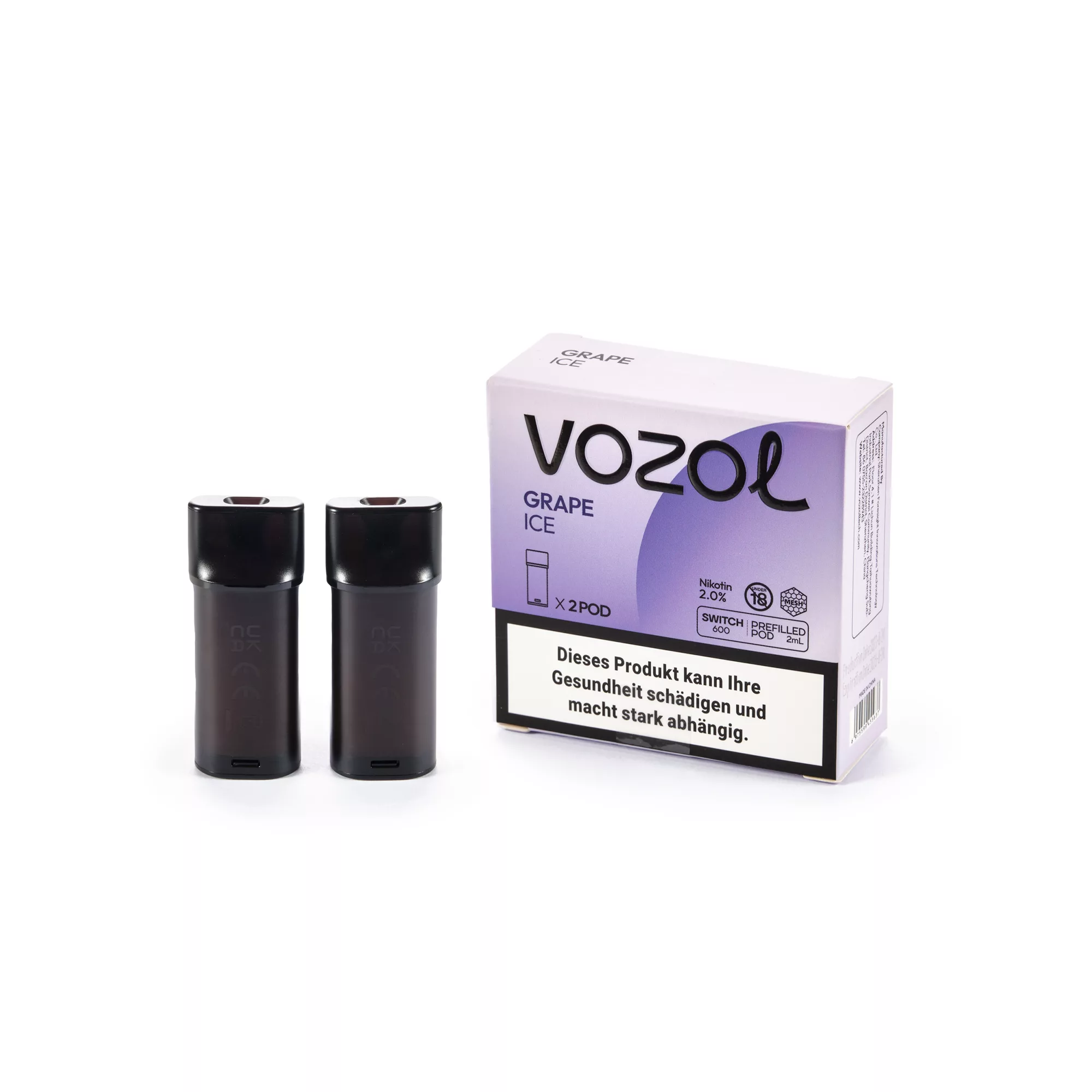 VOZOL ~ Switch 600 Pod ~ 2 x Grape ICE