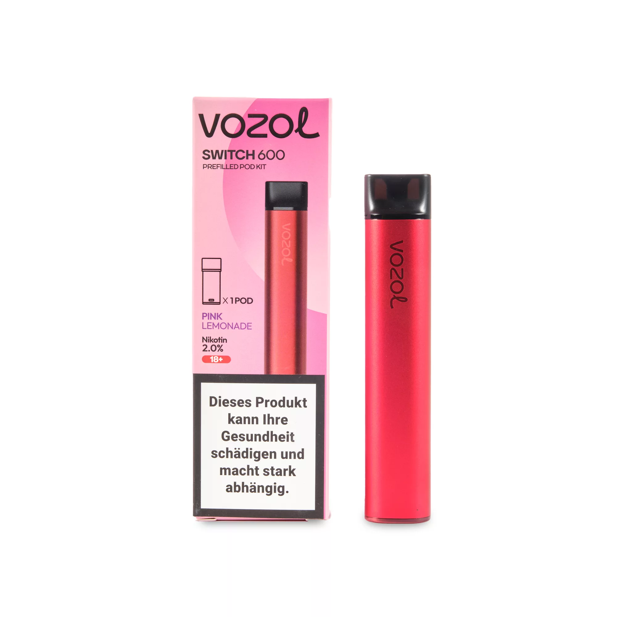 VOZOL ~ Switch 600 Kit ~ Red & Pink Lemonade