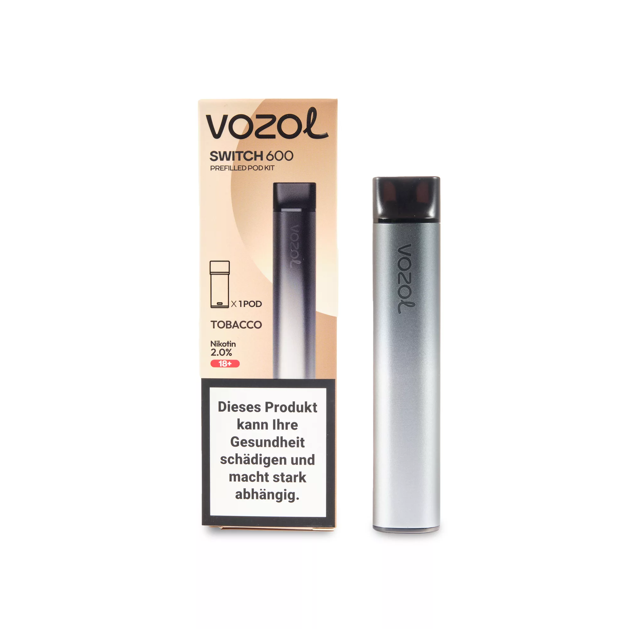 VOZOL ~ Switch 600 Kit ~ Black-Silver & Tobacco