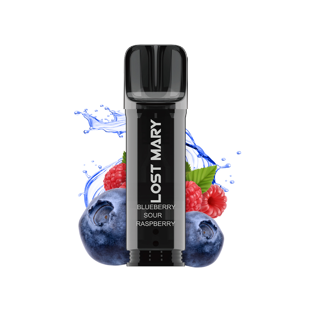 LOST MARY ~ Tappo - 2 x 2ml Pods (20mg) ~ Blueberry Sour Raspberry