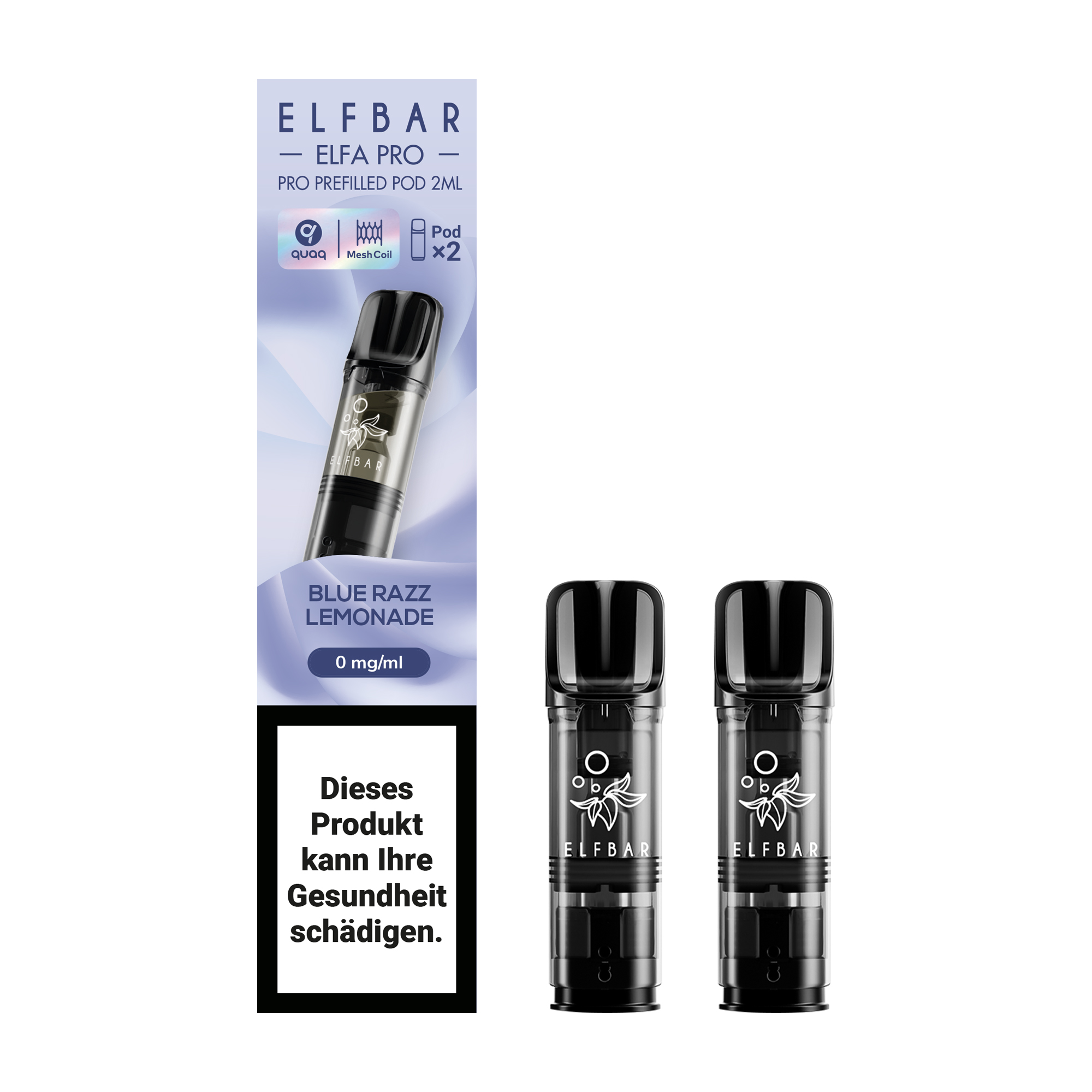 ELFBAR ~ Elfa Pro - 2 x 2ml Pods (0mg) ~ Blue Razz Lemonade