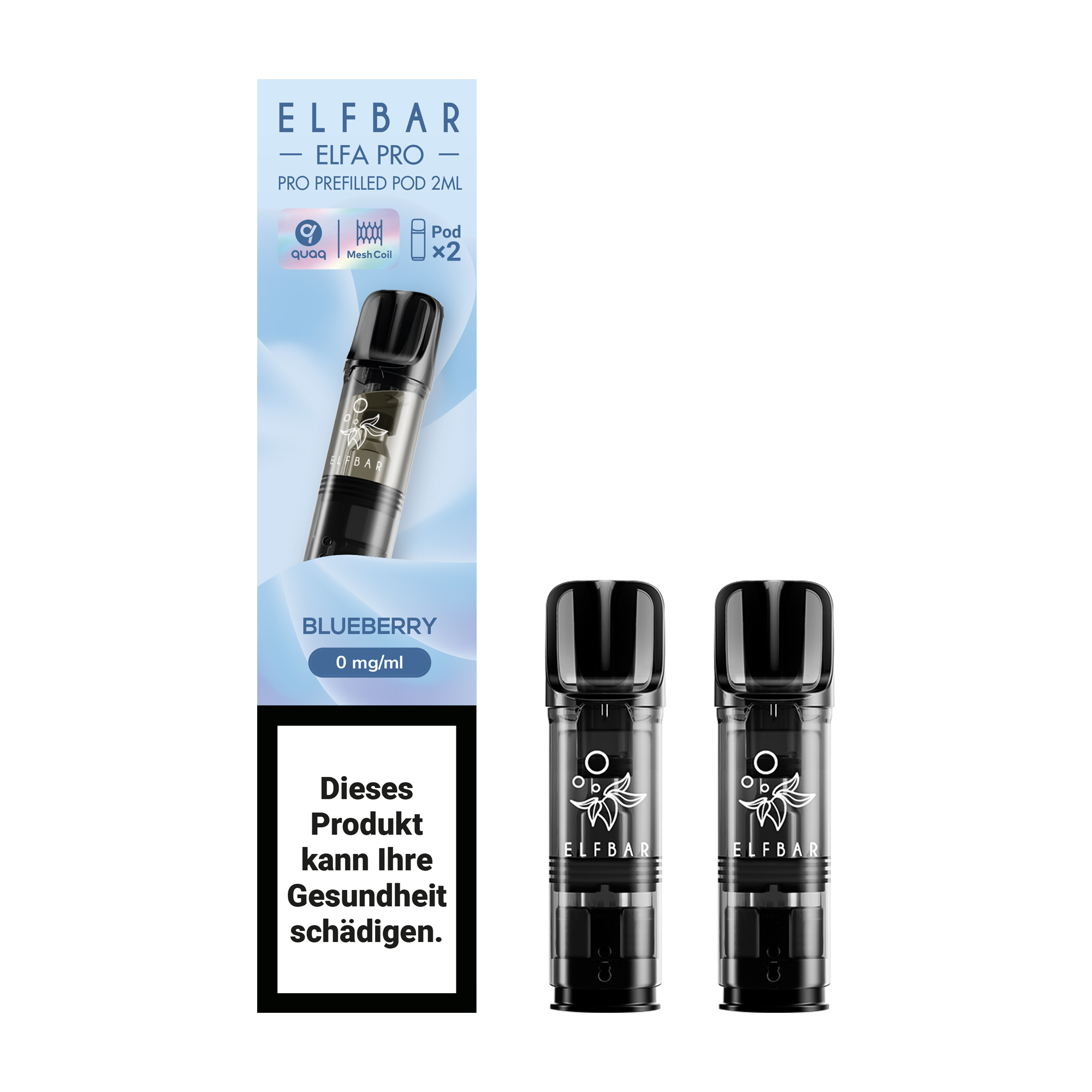 ELFBAR ~ Elfa Pro - 2 x 2ml Pods (0mg) ~ Blueberry