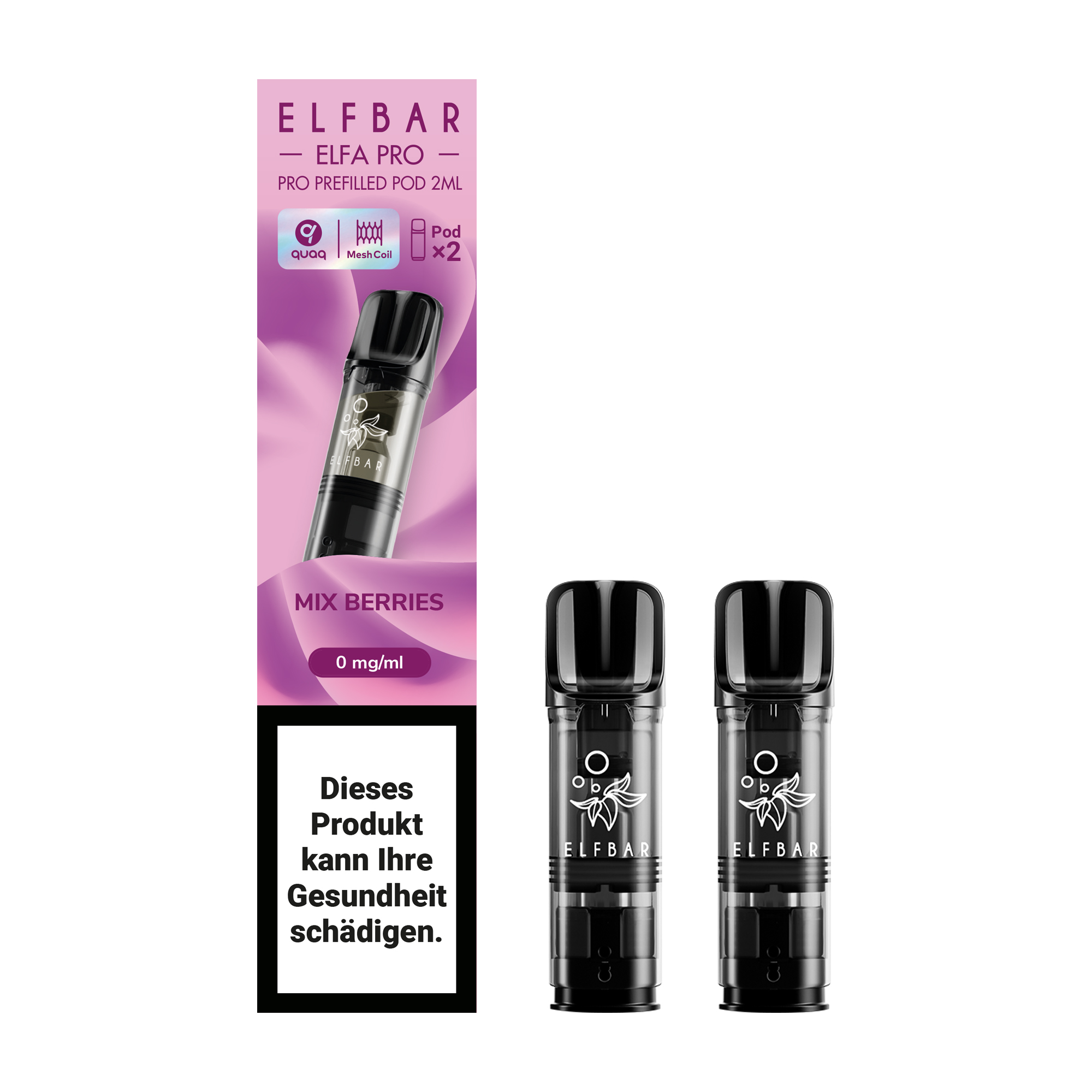 ELFBAR ~ Elfa Pro - 2 x 2ml Pods (0mg) ~ Mix Berries