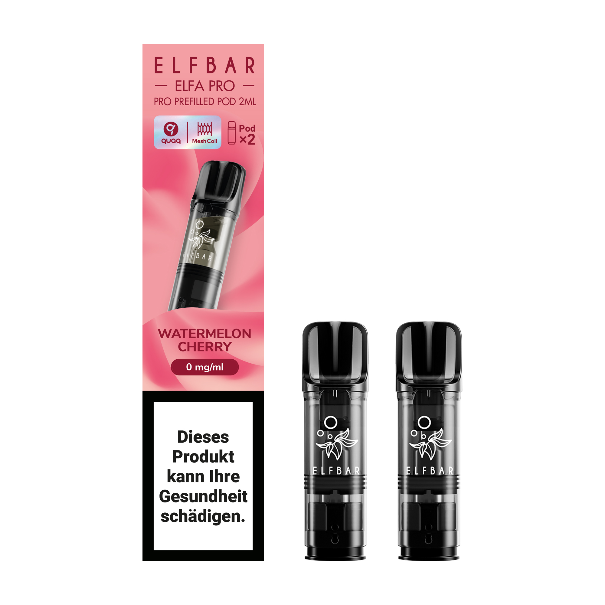 ELFBAR ~ Elfa Pro - 2 x 2ml Pods (0mg) ~ Watermelon Cherry