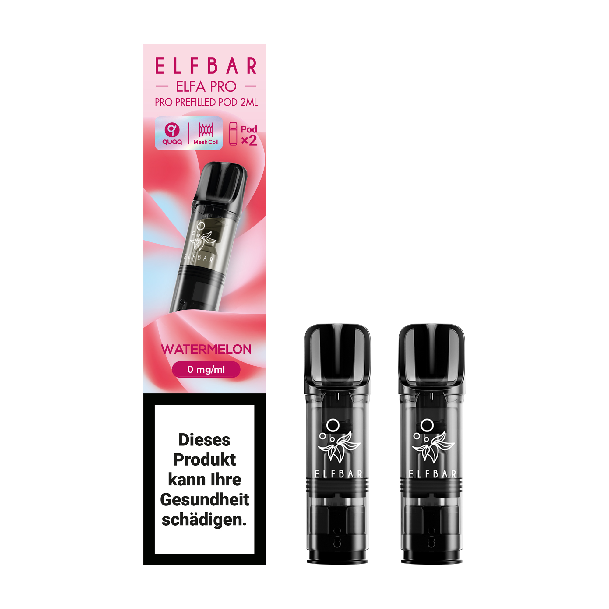 ELFBAR ~ Elfa Pro - 2 x 2ml Pods (0mg) ~ Watermelon