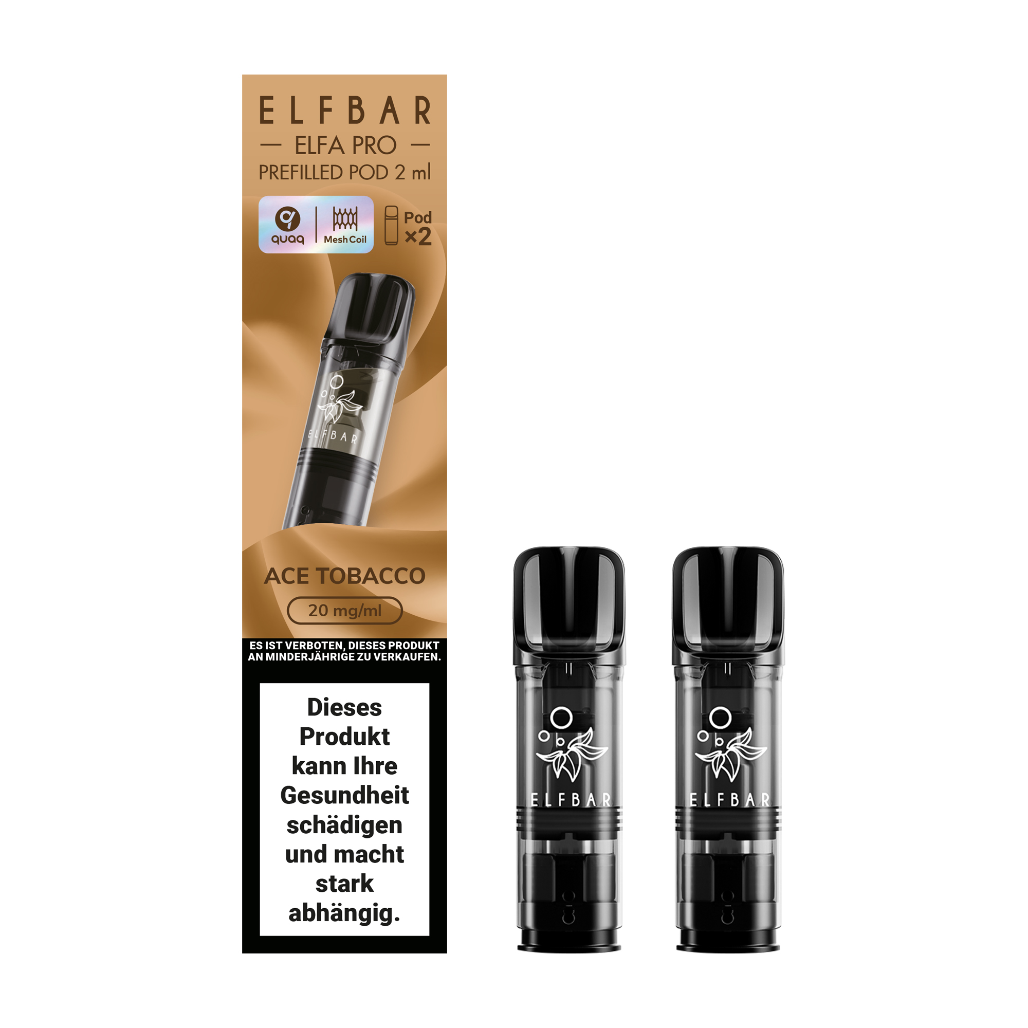 ELFBAR ~ Elfa Pro - 2 x 2ml Pods (20mg) ~ Ace Tobacco