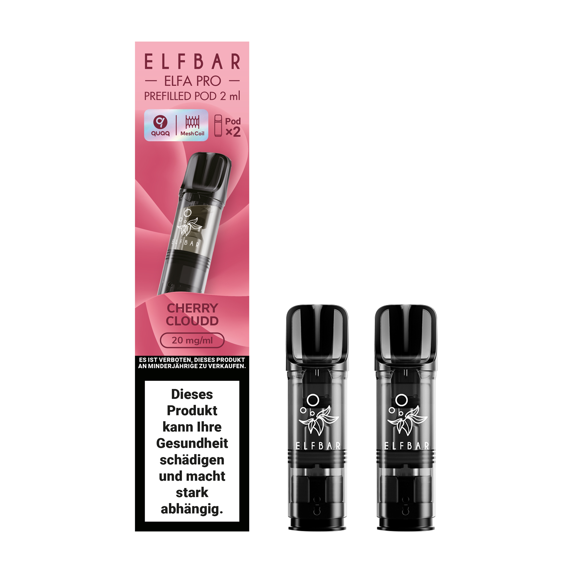 ELFBAR ~ Elfa Pro - 2 x 2ml Pods (20mg) ~ Cherry Cloudd