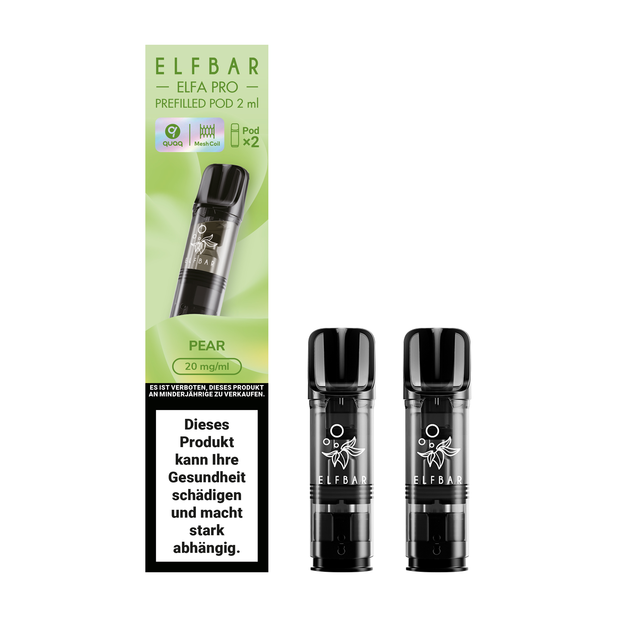 ELFBAR ~ Elfa Pro - 2 x 2ml Pods (20mg) ~ Pear