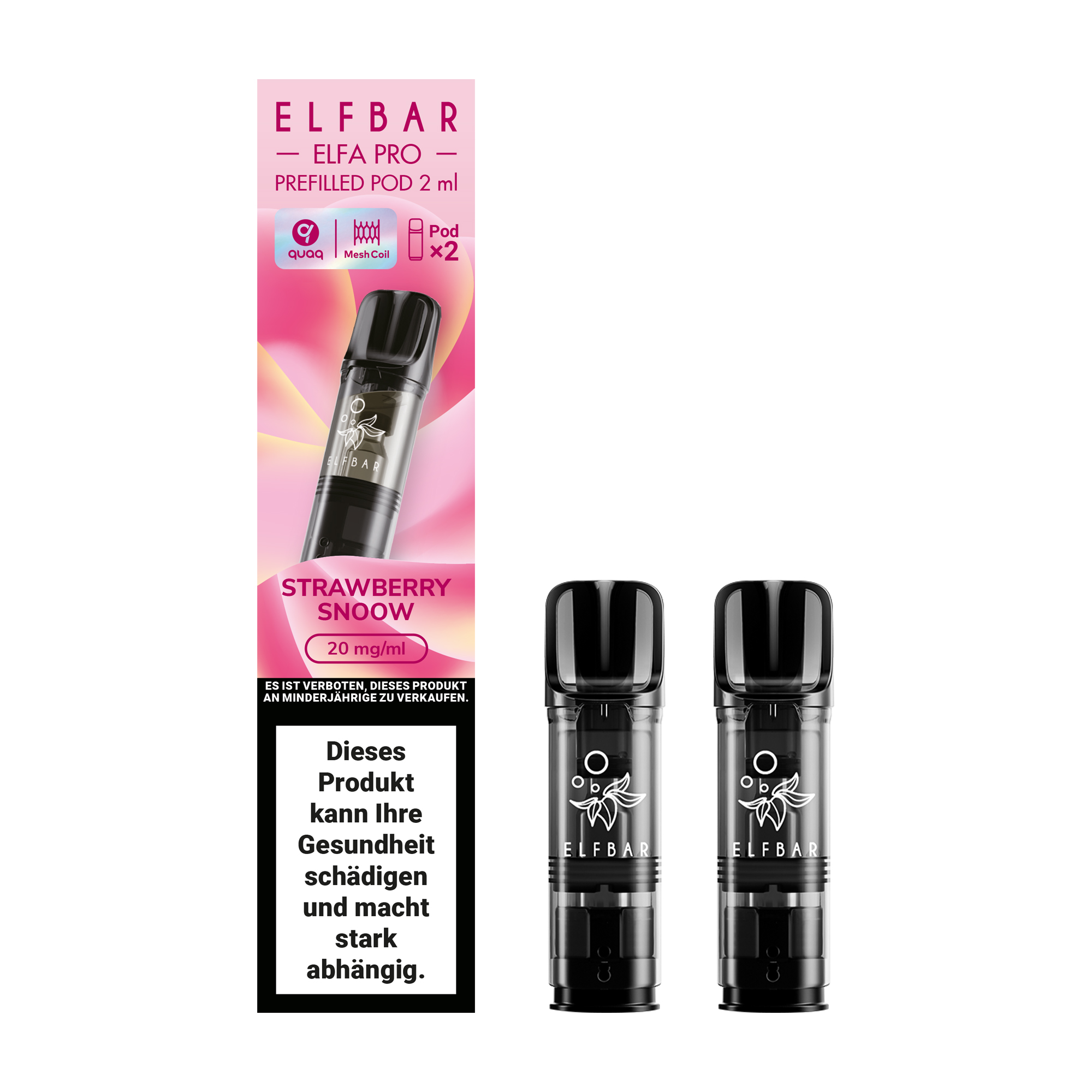 ELFBAR ~ Elfa Pro - 2 x 2ml Pods (20mg) ~ Strawberry ICE