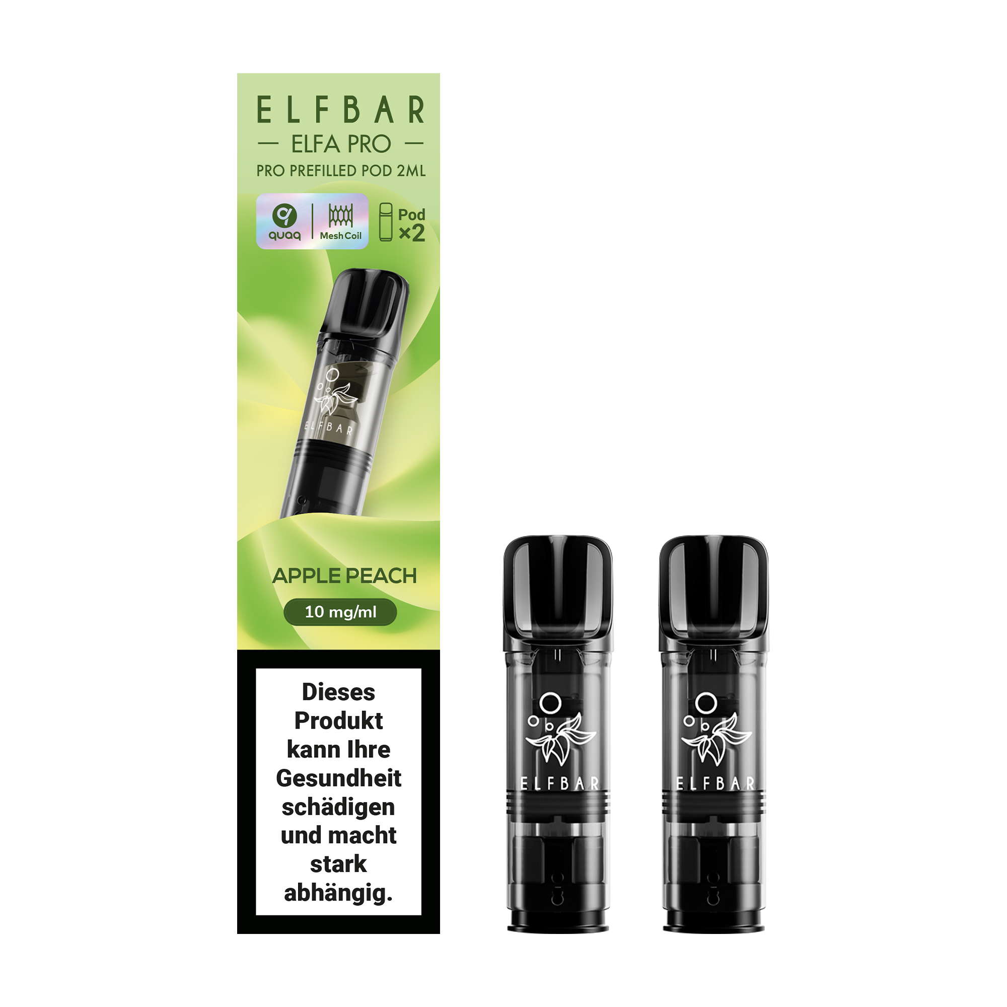 ELFBAR ~ Elfa Pro - 2 x 2ml Pods (10mg) ~ Apple Peach