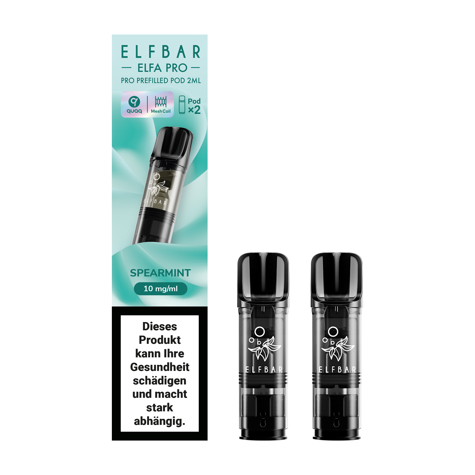 ELFBAR ~ Elfa Pro - 2 x 2ml Pods (10mg) ~ Spearmint