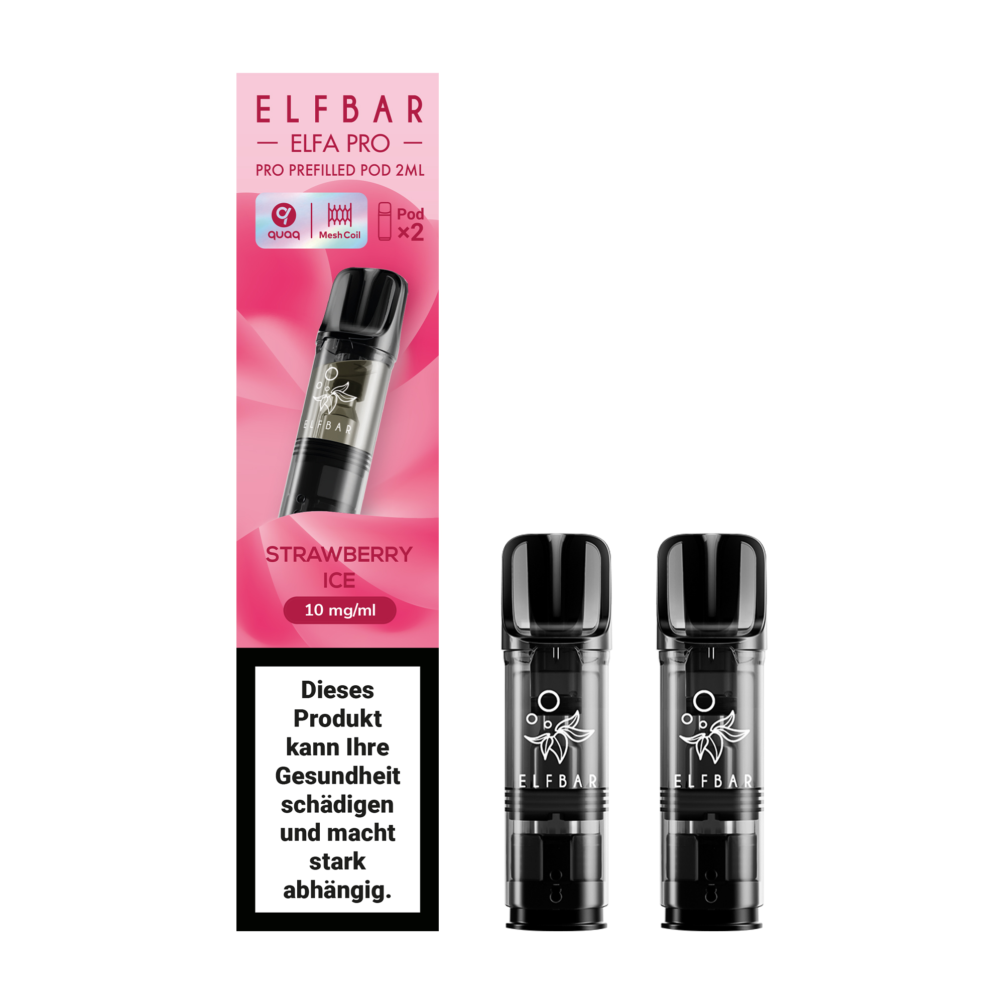 ELFBAR ~ Elfa Pro - 2 x 2ml Pods (10mg) ~ Strawberry ICE