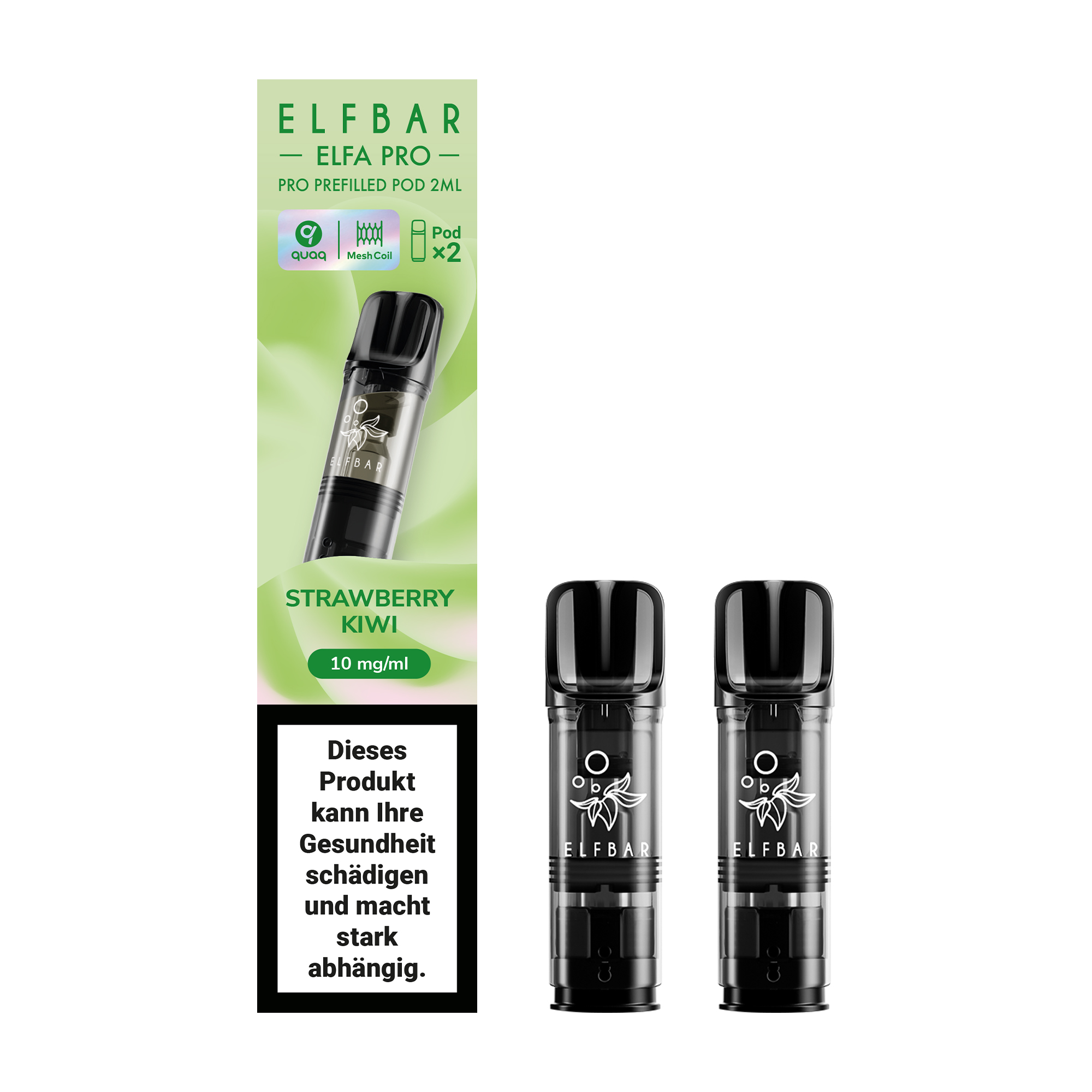 ELFBAR ~ Elfa Pro - 2 x 2ml Pods (10mg) ~ Strawberry Kiwi