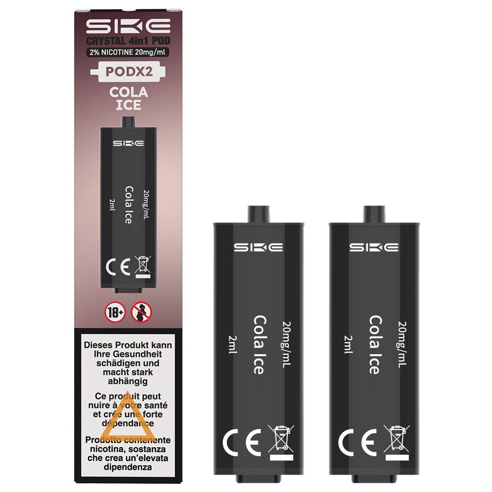SKE Crystal ~ 4 in 1 ~ 2x2ml Pods (20mg) ~ Cola Ice