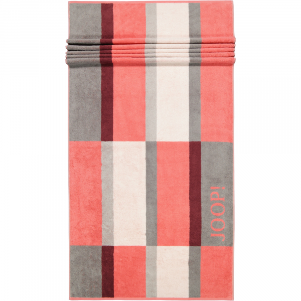 JOOP Shades Checked 1688 - Farbe: coral - 22 Saunatuch 80x180 cm