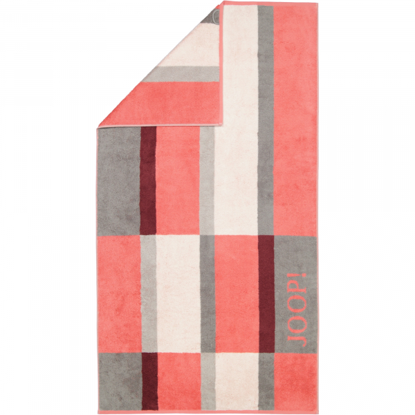 JOOP Shades Checked 1688 - Farbe: coral - 22 Duschtuch 80x150 cm