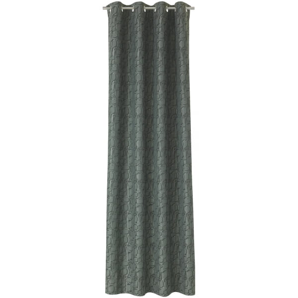 JOOP! Vorhang Gardine Ornament mit Ösen - Größe: 140x250 cm - Farbe: Agave - 090