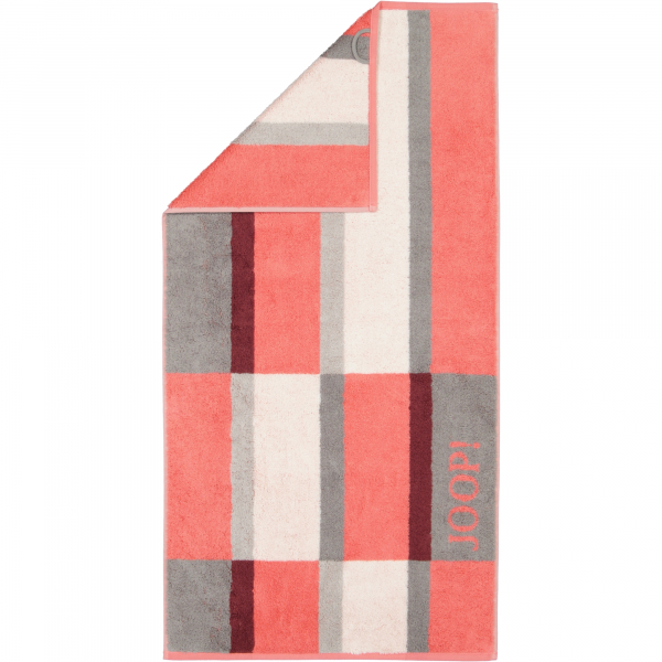 JOOP Shades Checked 1688 - Farbe: coral - 22 Handtuch 50x100 cm