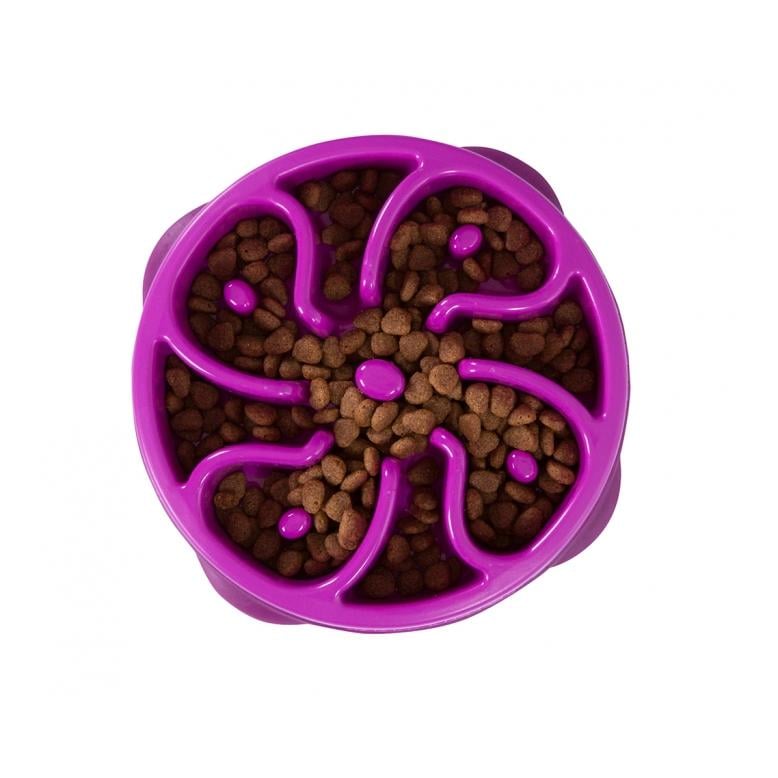 Outward Hound Anti-Schling Napf Fun Feeder Mini - violett - myluckydog