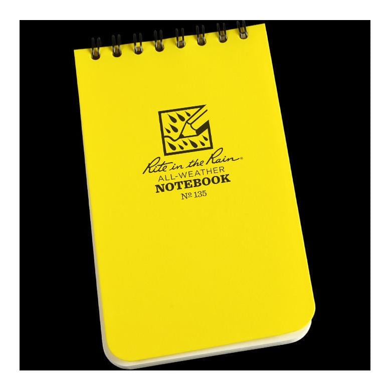 Rite in the Rain 3 X 5 Allwetter Notizbuch 135 - Gelb