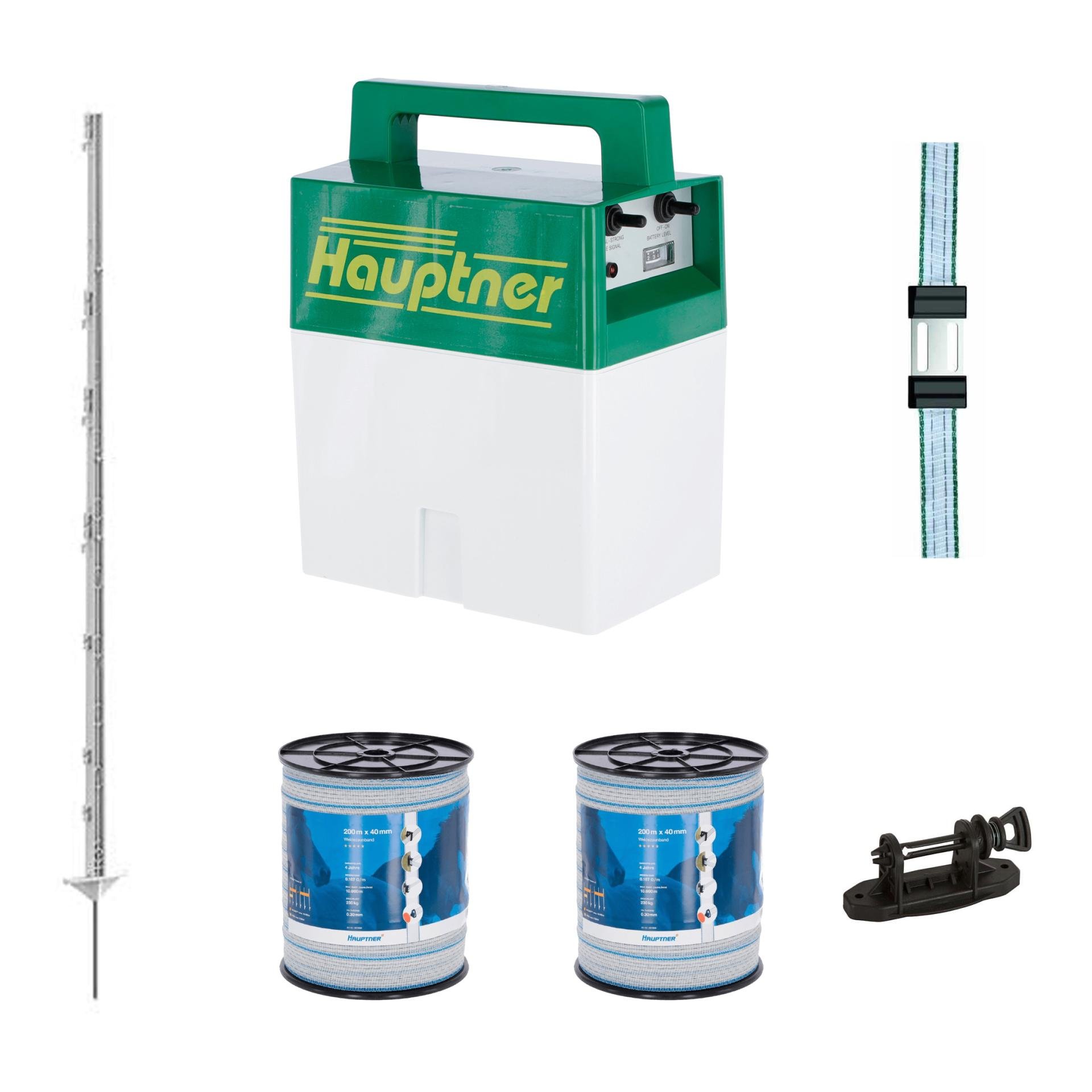 Hauptner 9V Pferde-Starterset 'mobil', 100 m - Weiss -