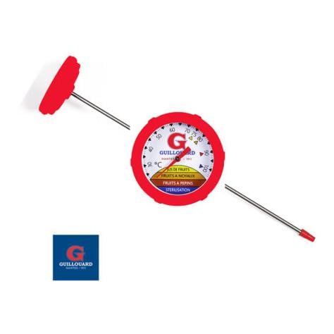 Guillouard Eintauchthermometer mit Silikondichtung - Rot/Weiss