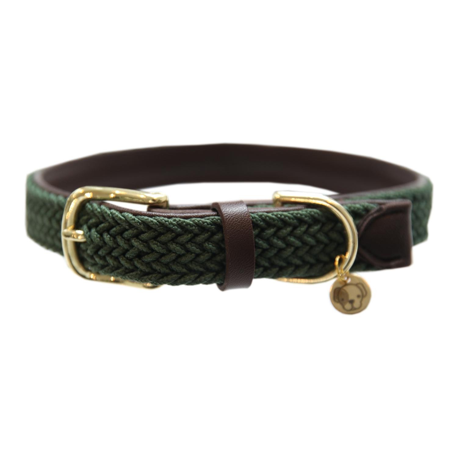 Kentucky Dogwear Hundehalsband Nylon geflochten - olive green